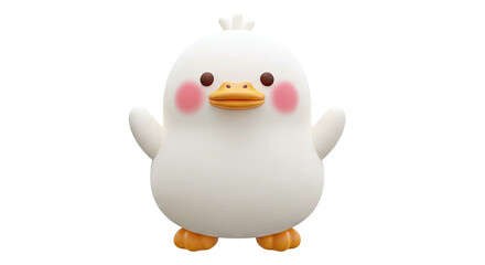 Obraz premium Cute 3D Cartoon Duckling