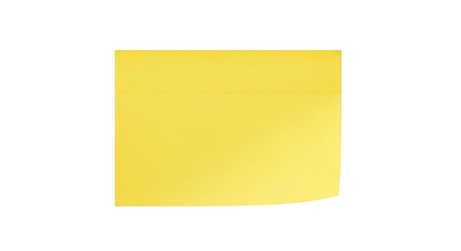 A single rectangular yellow adhesive sticky note paper sheet used for writing important reminders