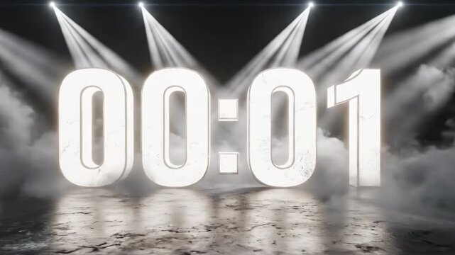 Video of Final 10 Seconds bold number sequence with intense illumination effects, cinematic countdown concept for marketing campaigns, concerts and digital launch announcements.