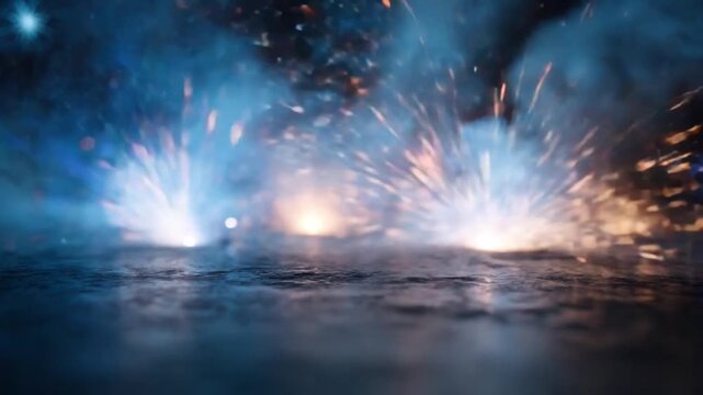 Explosive Forces: Captivating abstract art, illustrating a dynamic explosion, with a mesmerizing interplay of light and energy, igniting curiosity.