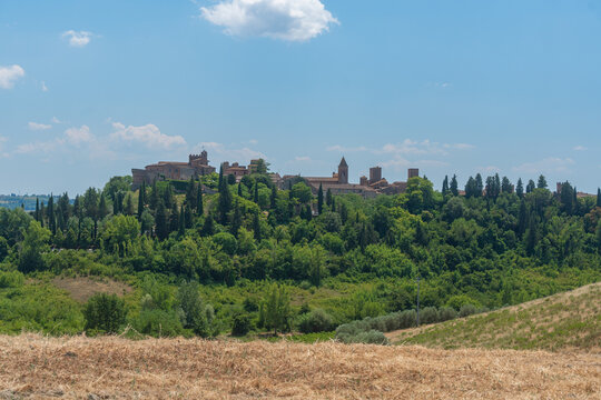 Panoramic View of Historic Town, Certaldo, Italy