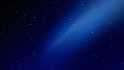 Deep blue night sky with bright nebula © Sadiya Digital