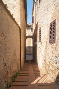 Historic narrow street, Baccoleno, Italy