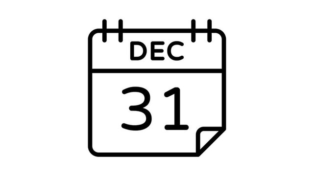 Ready to use line icon animation showing surprise box with gift bow