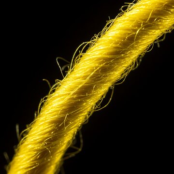 Golden Thread: Macro Photography of Textured Fiber