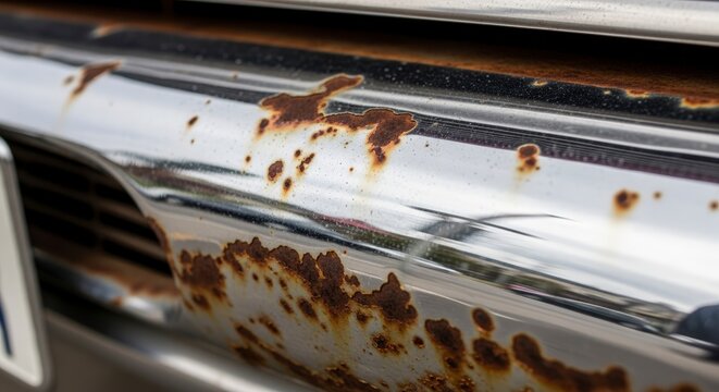Close-up of rusty metal surface.