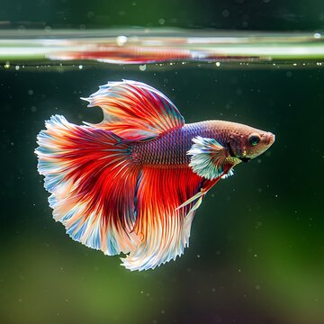Vibrant Betta Splendor: Underwater Elegance