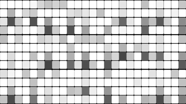 Grud transition background with green screen filled by grey and white , black squares over screen space