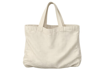 Beige canvas tote bag for sustainable shopping