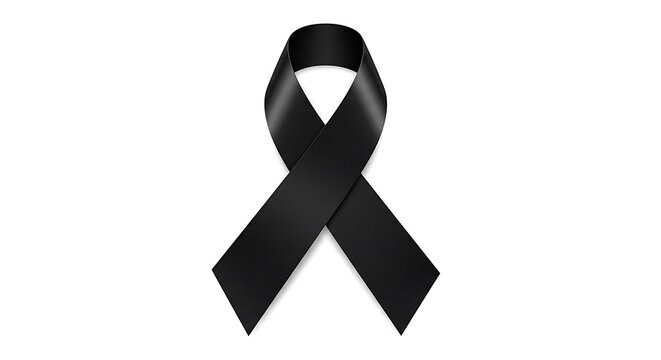 Solemn Black Ribbon: A Symbol of Grief