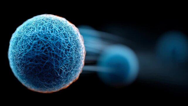 Microbial life forms capture action in laboratory science experiment close-up view