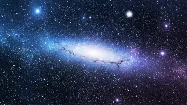 Video of starry space background with minimal cosmic motion starscape, deep universe concept, astronomy theme, futuristic backdrop and calm galactic ambiance for digital media.