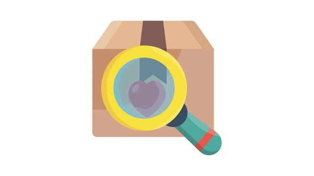  A person searching through a box, looking for a heart-shaped object among various items inside.