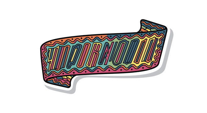 Colorful Banner with Intricate Geometric Pattern vector illustration