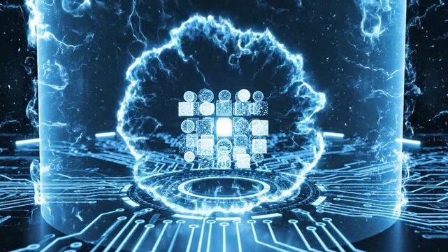 Digital Cloud Connectivity: An ethereal representation of cloud computing and network connections, visualizing the digital world of technology.