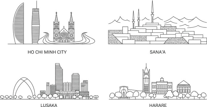 Kigali butare skylines silhouettes cityscapes famous architecture landmarks travel destinations