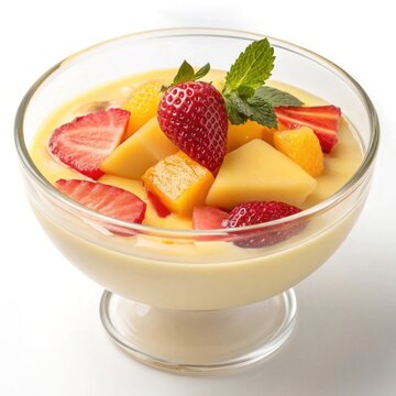 Fruit Custard Glass Bowl Image