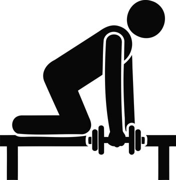 A person performing a barbell exercise in a gym setting.