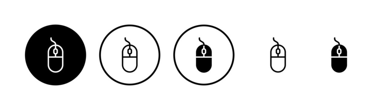 Mouse icon logo design. click sign and symbol. pointer icon vector.