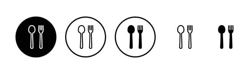 spoon and fork icon logo design. spoon, fork and knife icon vector. restaurant sign and symbol