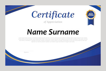 Obraz premium award certificate template, school graduation, best employee