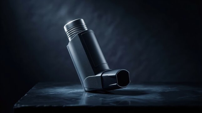 Modern Respiratory Relief: Sleek Inhaler for Asthma Management and Lung Health