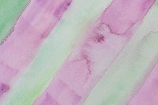 Watercolor abstract lilac purple and green 