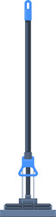 Blue sponge roller mop standing for floor cleaning