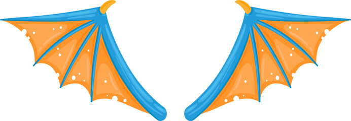 Tattered dragon wings flying fantasy character concept © WinWin