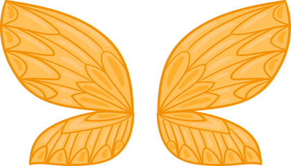 Orange fairy wings flying fantasy imagination dream concept © WinWin