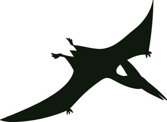 Pterodactyl flying silhouette illustration prehistoric animal concept © WinWin