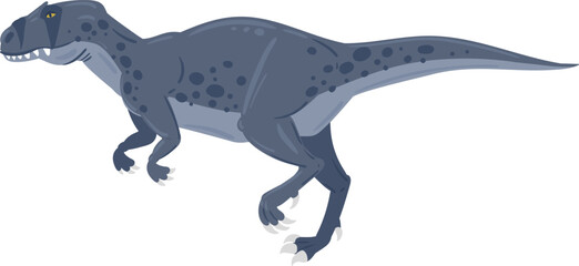 Blue spotted dinosaur monster running, prehistoric life © WinWin