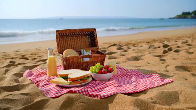 Tranquil Morning Spent Along Sandy Shores. Serene Afternoon Enjoying Peaceful Beach And Ocean View
