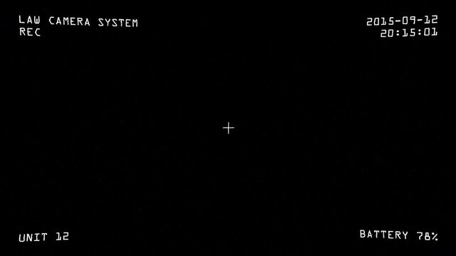 Operational Camera System View with Unit Reference Data, Subtle Analog Texture and Natural Motion for Professional Surveillance Footage