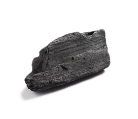 Fototapeta premium Piece of coal isolated on white background