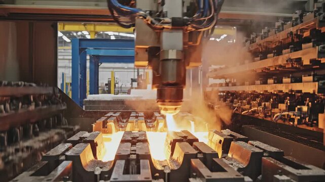 This video features industrial plastic processing with molten polymer injection, precision mold filling and high-volume factory production environment for engineering and supply chain visuals.