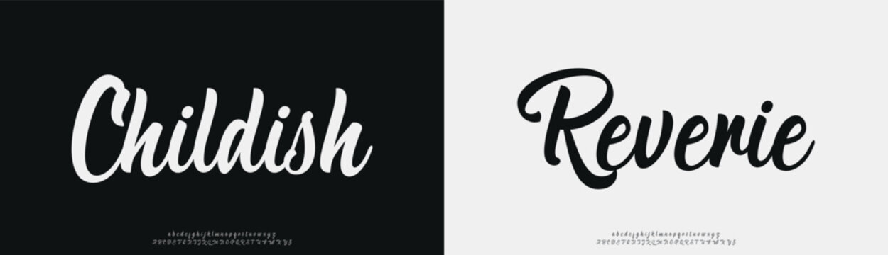 Childish Reverie, signature Font Calligraphy Logotype Script Brush Font Type Font lettering handwritten

