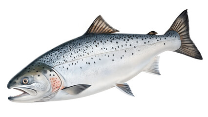 Obraz premium salmon very high demand fish isolated on white background