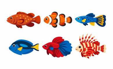 Fototapeta premium vector illustration of an underwater world