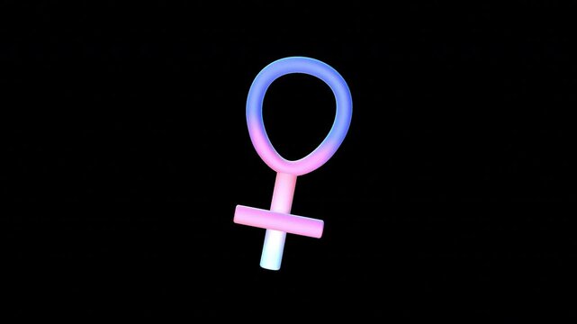 Transgender symbol in pastel colors on a black background.