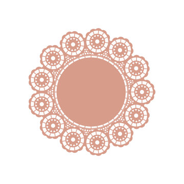 Vector graphic design, lace linear border and frame with copy space for text, logo, monogram, minimal trendy stationery and brand packaging template