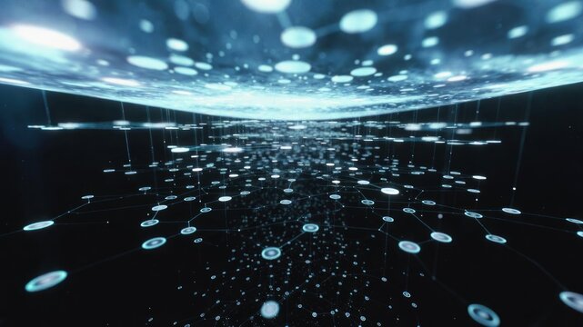 Abstract Visualization of a Deep Neural Network Representing Data Flow