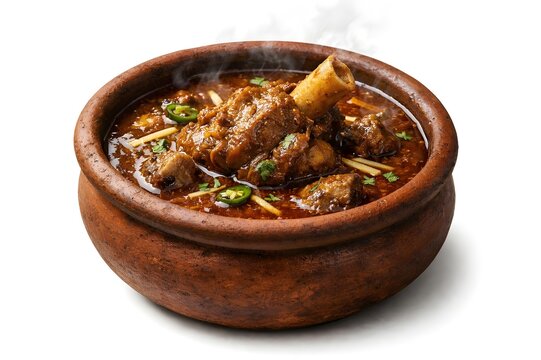 Authentic Mutton Nihari Slow Cooked Meat Stew in Traditional Clay Pot