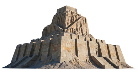 Ancient ziggurat structure ancient stone architecture building