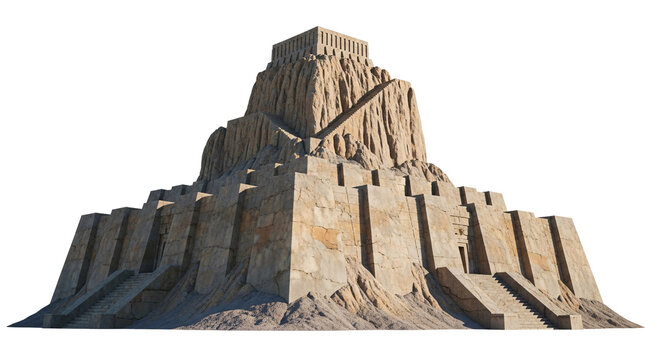 Ancient ziggurat structure ancient stone architecture building