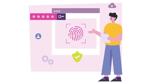 Biometric Authentication Animation Scene
