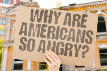 "Why Are Americans So Angry?" Why are Americans so angry at home while the country's global reputation keeps sinking abroad? USA. DOMESTIC. DISCONTENT. DIVIDE. TRUST.