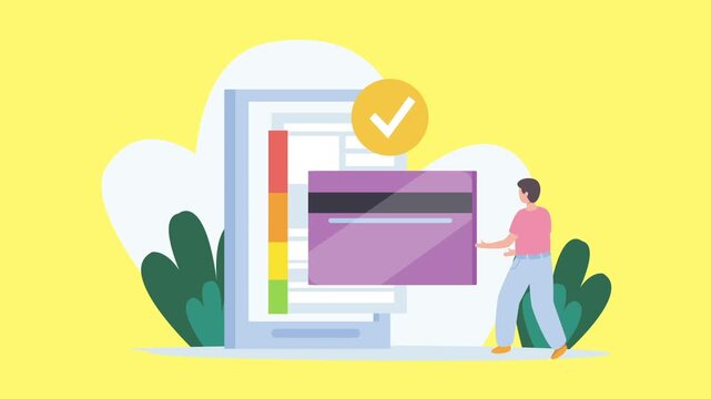 Credit Score Approval Animation Scene