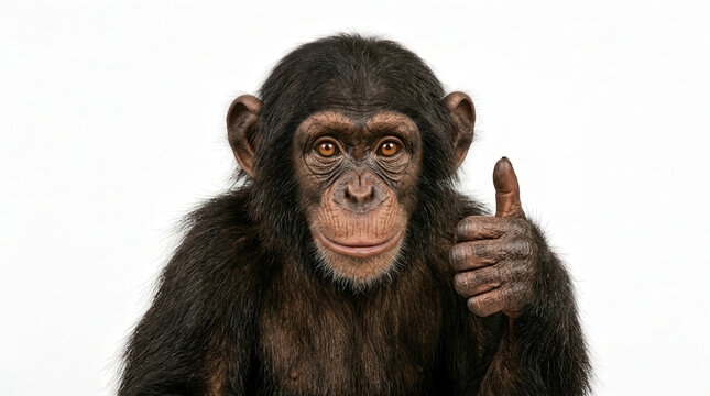 Emerald Macaque Monkey Giving Thumbs Up in a Humorous Pose