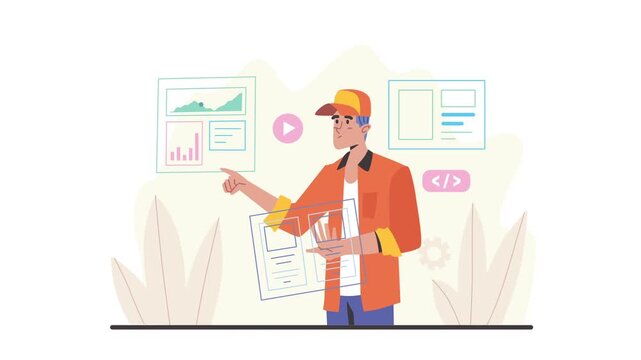 Web Development Animation Scene